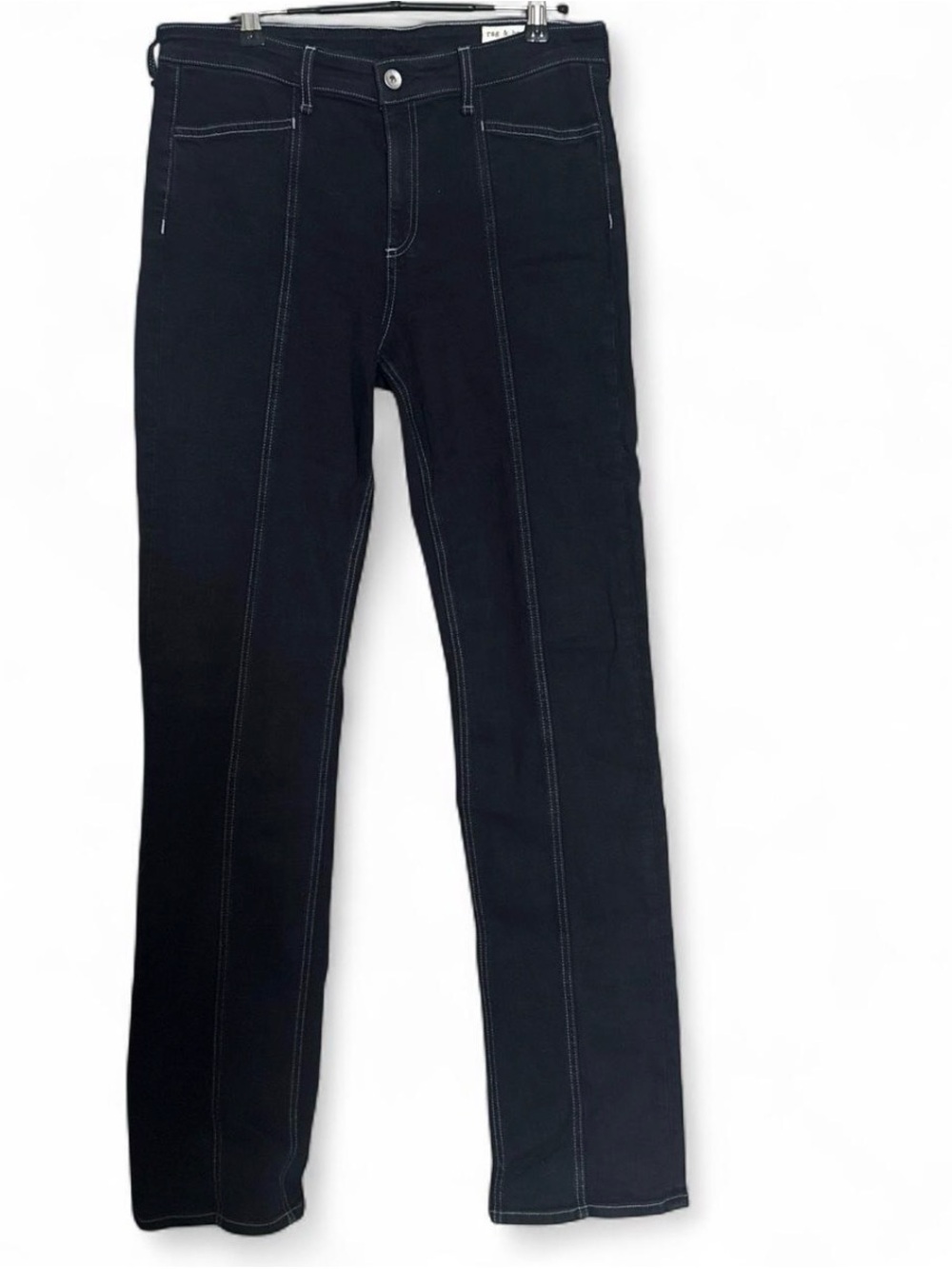 rag & bone Black Pants with White Contrast Stitching